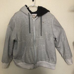 OP Ocean Pacific Zip Hooded Snow Ski Winter Coat Jacket Sherpa Lined Size 2XL